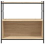Estantería hierro madera ingeniería roble Sonoma 80x30x78,5 cm en Librerías y estanterías | Comprar online en Foru.es