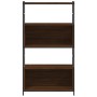 Estantería hierro madera ingeniería marrón roble 80x30x145,5 cm en Librerías y estanterías | Comprar online en Foru.es