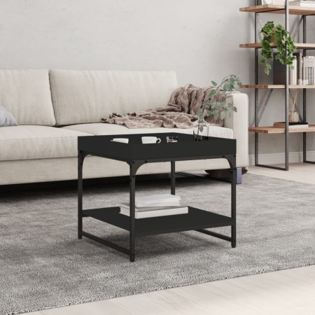 Mesa de centro madera de ingeniería negro 49,5x49,5x45 cm en Mesas de centro | Comprar online en Foru.es