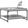 Mesa centro madera ingeniería y hierro gris Sonoma 80x80x45 cm en Mesas de centro | Comprar online en Foru.es