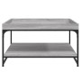 Mesa centro madera ingeniería y hierro gris Sonoma 80x80x45 cm en Mesas de centro | Comprar online en Foru.es