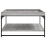 Mesa centro madera ingeniería y hierro gris Sonoma 80x80x45 cm en Mesas de centro | Comprar online en Foru.es