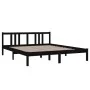 Estructura de cama de madera maciza negra 160x200 cm de vidaXL, Camas y somieres - Ref: Foro24-814898, Precio: 132,76 €, Desc...