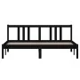 Estructura de cama de madera maciza negra 160x200 cm de vidaXL, Camas y somieres - Ref: Foro24-814898, Precio: 132,76 €, Desc...