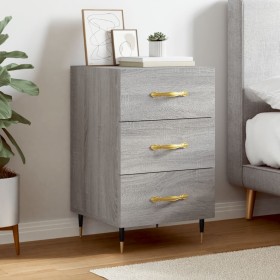 Mesita de noche madera de ingeniería gris Sonoma 40x40x66 cm de vidaXL, Mesitas de noche - Ref: Foro24-827642, Precio: 61,36 ...