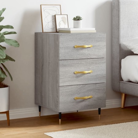 Mesita de noche madera de ingeniería gris Sonoma 40x40x66 cm de vidaXL, Mesitas de noche - Ref: Foro24-827642, Precio: 61,36 ...