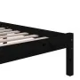 Estructura de cama de madera maciza negra 160x200 cm de vidaXL, Camas y somieres - Ref: Foro24-814898, Precio: 132,76 €, Desc...