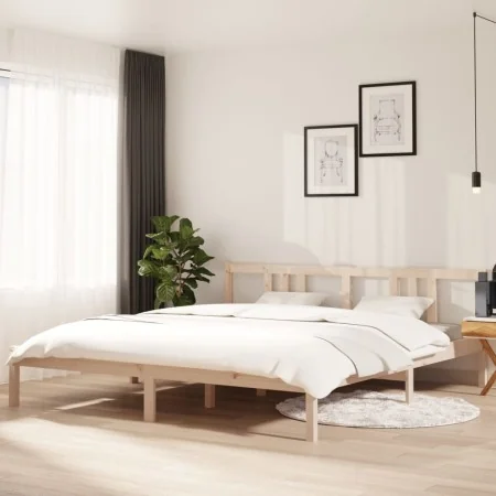 Estructura de cama madera maciza Super King 180x200 cm de vidaXL, Camas y somieres - Ref: Foro24-814899, Precio: 111,21 €, De...