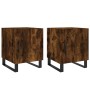 Mesitas noche 2 uds madera ingeniería roble ahumado 40x40x50 cm de vidaXL, Mesitas de noche - Ref: Foro24-827623, Precio: 59,...