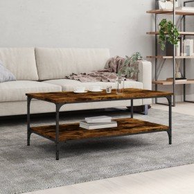 Mesa de centro madera de ingeniería roble ahumado 100x55x40 cm en Mesas de centro | Comprar online en Foru.es