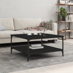 Mesa de centro madera de ingeniería negro 80x80x40 cm en Mesas de centro | Comprar online en Foru.es