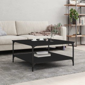 Mesa de centro madera de ingeniería negro 80x80x40 cm en Mesas de centro | Comprar online en Foru.es