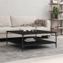 Mesa de centro madera de ingeniería negro 100x100x40 cm en Mesas de centro | Comprar online en Foru.es