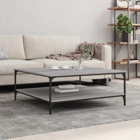 Mesa de centro madera de ingeniería gris Sonoma 100x100x40 cm en Mesas de centro | Comprar online en Foru.es