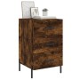 Mesita de noche madera de ingeniería roble ahumado 40x40x66 cm de vidaXL, Mesitas de noche - Ref: Foro24-827673, Precio: 68,7...