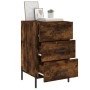 Mesita de noche madera de ingeniería roble ahumado 40x40x66 cm de vidaXL, Mesitas de noche - Ref: Foro24-827673, Precio: 68,7...