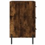 Mesita de noche madera de ingeniería roble ahumado 40x40x66 cm de vidaXL, Mesitas de noche - Ref: Foro24-827673, Precio: 68,7...