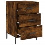 Mesita de noche madera de ingeniería roble ahumado 40x40x66 cm de vidaXL, Mesitas de noche - Ref: Foro24-827673, Precio: 68,7...
