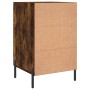 Mesita de noche madera de ingeniería roble ahumado 40x40x66 cm de vidaXL, Mesitas de noche - Ref: Foro24-827673, Precio: 68,7...