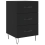 Mesita de noche madera de ingeniería negro 40x40x66 cm de vidaXL, Mesitas de noche - Ref: Foro24-827653, Precio: 65,63 €, Des...