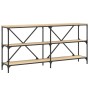 Mesa consola hierro madera ingeniería roble Sonoma 160x30x75 cm en Mesas auxiliares | Comprar online en Foru.es