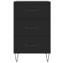 Mesita de noche madera de ingeniería negro 40x40x66 cm de vidaXL, Mesitas de noche - Ref: Foro24-827653, Precio: 65,63 €, Des...