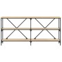 Mesa consola hierro madera ingeniería roble Sonoma 160x30x75 cm en Mesas auxiliares | Comprar online en Foru.es