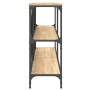 Mesa consola hierro madera ingeniería roble Sonoma 160x30x75 cm en Mesas auxiliares | Comprar online en Foru.es