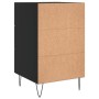 Mesita de noche madera de ingeniería negro 40x40x66 cm de vidaXL, Mesitas de noche - Ref: Foro24-827653, Precio: 65,63 €, Des...