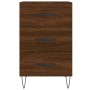 Mesita de noche madera de ingeniería marrón roble 40x40x66 cm de vidaXL, Mesitas de noche - Ref: Foro24-827659, Precio: 60,94...