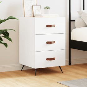 Mesita de noche madera de ingeniería blanco 40x40x66 cm de vidaXL, Mesitas de noche - Ref: Foro24-827628, Precio: 67,99 €, De...