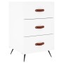 Mesita de noche madera de ingeniería blanco 40x40x66 cm de vidaXL, Mesitas de noche - Ref: Foro24-827628, Precio: 67,99 €, De...