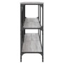 Mesa consola hierro y madera ingeniería gris Sonoma 160x30x75cm en Mesas auxiliares | Comprar online en Foru.es