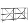 Mesa consola hierro y madera ingeniería gris Sonoma 160x30x75cm en Mesas auxiliares | Comprar online en Foru.es