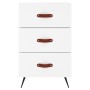 Mesita de noche madera de ingeniería blanco 40x40x66 cm de vidaXL, Mesitas de noche - Ref: Foro24-827628, Precio: 67,99 €, De...