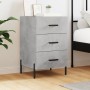 Mesita de noche madera de ingeniería gris hormigón 40x40x66 cm de vidaXL, Mesitas de noche - Ref: Foro24-827672, Precio: 68,9...