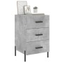 Mesita de noche madera de ingeniería gris hormigón 40x40x66 cm de vidaXL, Mesitas de noche - Ref: Foro24-827672, Precio: 68,9...