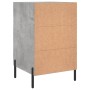 Mesita de noche madera de ingeniería gris hormigón 40x40x66 cm de vidaXL, Mesitas de noche - Ref: Foro24-827672, Precio: 68,9...