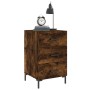 Mesita de noche madera de ingeniería roble ahumado 40x40x66 cm de vidaXL, Mesitas de noche - Ref: Foro24-827665, Precio: 52,9...