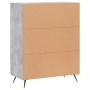 Aparador de madera de ingeniería gris hormigón 69,5x34x90 cm de vidaXL, Aparadores - Ref: Foro24-827696, Precio: 76,51 €, Des...