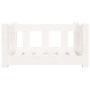 Cama para perros madera maciza de pino blanca 55,5x45,5x28 cm en Camas para perros | Comprar online en Foru.es