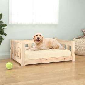 Cama para perros 75,5x55,5x28 cm Madera maciza de pino en Camas para perros | Comprar online en Foru.es