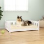 Cama para perros madera maciza de pino blanco 95,5x65,5x28 cm en Camas para perros | Comprar online en Foru.es