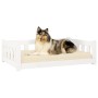 Cama para perros madera maciza de pino blanco 95,5x65,5x28 cm en Camas para perros | Comprar online en Foru.es