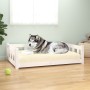 Cama para perros madera maciza de pino blanco 105,5x75,5x28 cm en Camas para perros | Comprar online en Foru.es