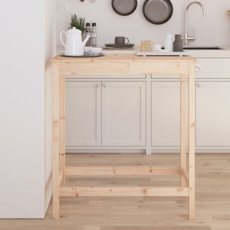 Mesa alta de bar madera maciza de pino 100x50x110 cm en Mesas de comedor | Comprar online en Foru.es