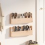 Estantes para zapatos de pared 2 uds madera de pino 59x9x23 cm en Zapateros y organizadores de calzado | Comprar online en Foru.