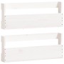 Estantes de zapatos de pared 2 uds madera pino blanco 59x9x23cm en Zapateros y organizadores de calzado | Comprar online en Foru