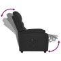 Sillón reclinable eléctrico de cuero sintético negro en Sillones | Comprar online en Foru.es