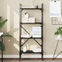 Librería de 4 estantes madera ingeniería negro 56x31,5x138,5 cm en Librerías y estanterías | Comprar online en Foru.es